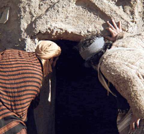 Looking in the empty tomb