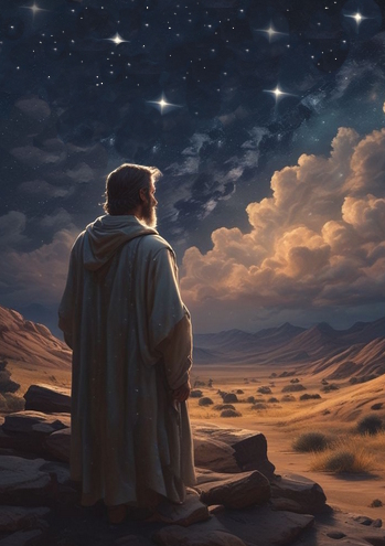 Abraham gazing at the stars
