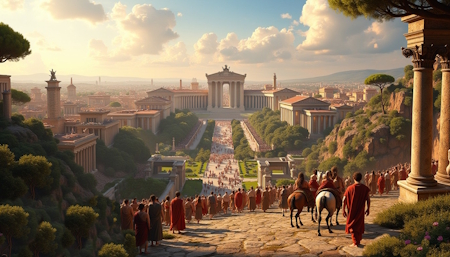 AI generated image of ancient Rome