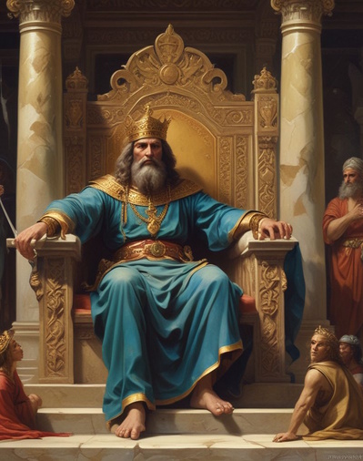 King David on throne